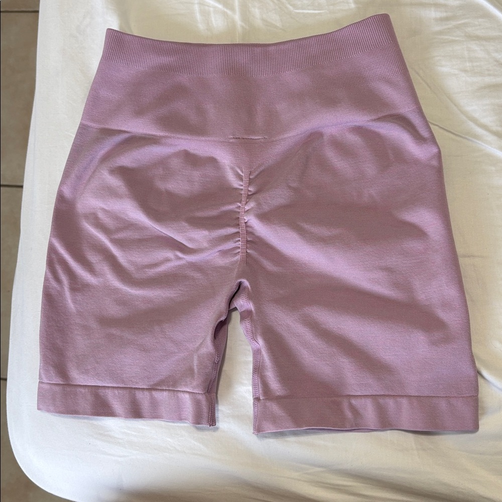 Pink gym shorts